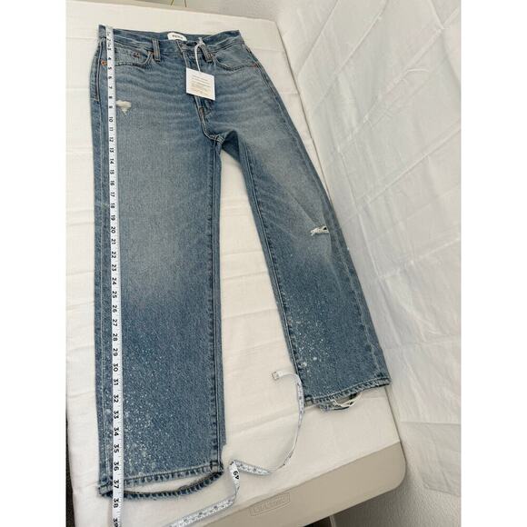 Pistola Women's Distressed Skinny Jeans Size 28 Blue Denim Raw Hem - Picture 4 of 7